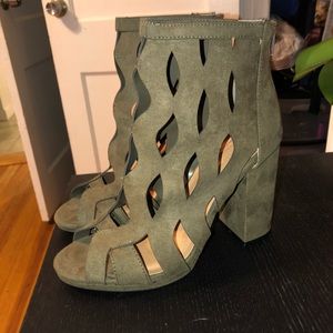Olive green heels